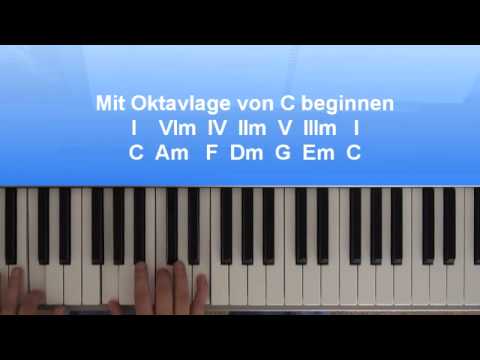 ♪ Klavier lernen: Akkordfolge in Dur