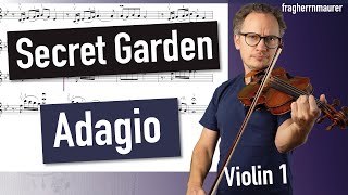 Secret Garden Adagio Violin 1 - Arr. for 2 Violins, Cello and Piano | Violin Sheet Music