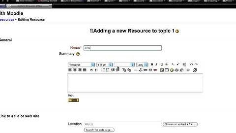 Moodle Insert a web link.mov