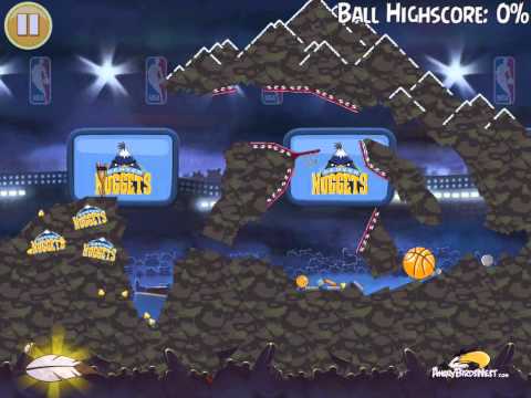 Angry Birds Seasons Ham Dunk Level 2 9 Mighty Basketball Walkthrough