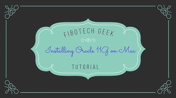 Installing Oracle Database 11g on MAC OS
