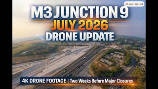 M3 Junction 9 Drone Update | Two Weeks Before July Closure | Aerial Progress by drone