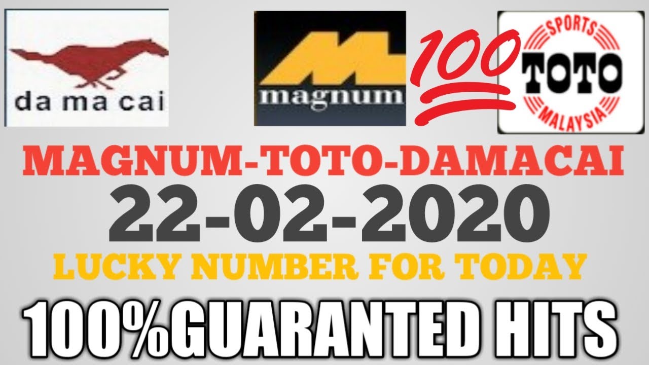 TOTO 4D MAGNUM AND DAMACAI LUCKY NUMBER TODAY MALAYSIA22-2 ...