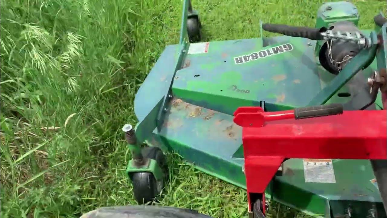 Frontier GM1084R Rear Finish Mower First Ride- Trail Grooming - YouTube