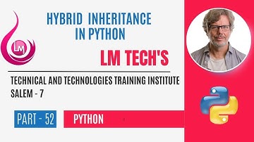 INHERITANCE IN PYTHON | HYBRID NHERITANCE | PYTHON FULL EXPLANATION IN TAMIL | PART - 52