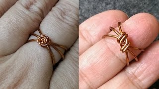 Rose ring from copper wire - handmade jewelry idea this can be used on
both sides with simple steps and tools you do it yourself. repl...