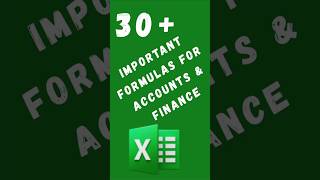 30+ Excel Formulas Every Accountant Must Know | TRIM Formula Trick #excel #shorts