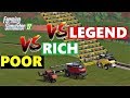 Farming Simulator 17 : POOR vs RICH vs LEGEND  Barley Harvesting !!