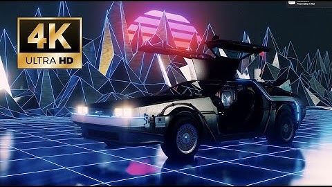 Retro Delorean DMC-12 in Space Loop - Back to the Future - 4K Ultra HD