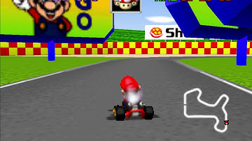 Mario Kart 64 Gameshark Code - Lots of spinning signs in Mario Raceway