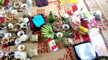 Mâm cúng gia tiên ngày Tết của người Mường quê tôi