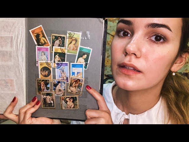 АСМР Моя Коллекция Марок🌈ASMR Triggers, Whisper, My Stamp Collection