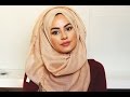 Black Colour Simple Hijab Styles For College