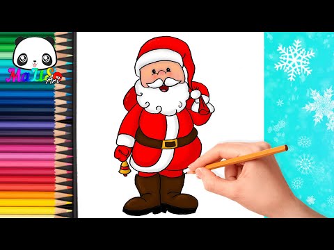Как нарисовать ДЕДА МОРОЗА просто / Рисуем Санта Клауса легко | Як намалювати Миколая / Діда Мороза