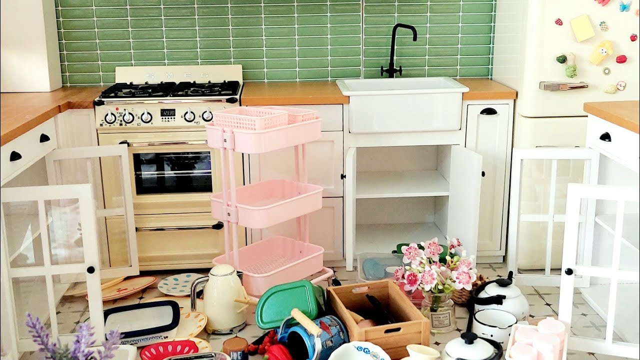 Mini kitchen SET COOKING TOys 🩷 Miniature kitchen toys 🩵 mini kitchen toys