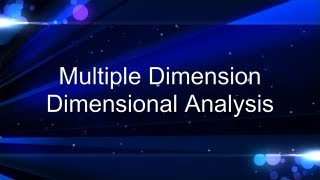 Dimensional Analysis with squared and cubed units