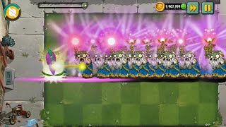 Pvz 2 Challenge - 1 Plant Max Level POWER-UP Vs 100 Roman Healer Zombie