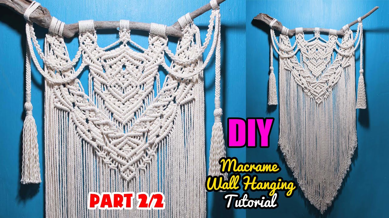 DIY Large Driftwood Macrame Wall Hanging | Tutorial Boho style Free