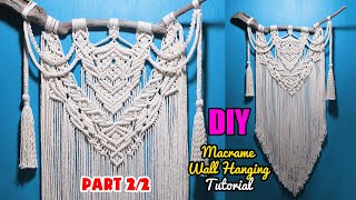 DIY Large Driftwood Macrame Wall Hanging | Tutorial Boho style Free pattern by LIT decor (Part 2/2)