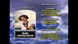 Helena Constable Nelson ~ Long Obituary