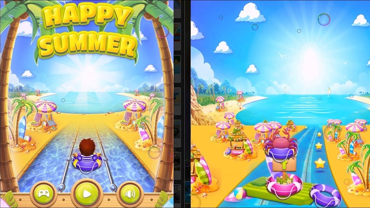 Happy summer game. Счастливое лето игра. Игры для девочек водные горки. Счастливое лето / Happy Summer. Игра для девочек горки водяные.