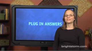 SAT Plugging In Answers - Brightstorm SAT Prep