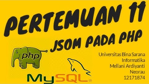 Tutorial Pembutan JSON pada PHP menggunakan CRUD