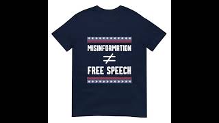 Political T-Shirt - Misinformation is Not Free Speech - Short-Sleeve Unisex Cotton Tee