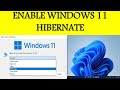 How to Enable Hibernate on Windows 11? | What is Hibernate in Windows? | How to Hibernate Windows 11