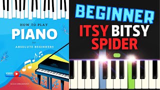 Itsy Bitsy Spider I Beginner Piano Tutorial Easy Sheet Music with Letters for Absolute Beginner SLOW
