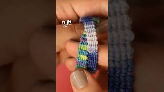 Easiest Horizonal Stripe Friendship Bracelet #friendshipbracelets #crafts #macrame #kidscrafts