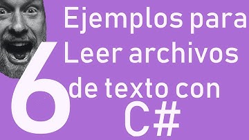 LEER ARCHIVOS DE TEXTO CON C# Y VISUAL STUDIO