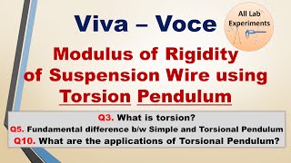 Torsional Pendulum | Modulus of Rigidity | Viva Voce screenshot 3