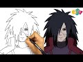 رسم مادارا اوتشيها من انمي ناروتو خطوة بخطوة تعليم الرسم للمبتدئين رسم مادارا اوتشيها من انمي ناروتو خطوة بخطوة تعليم الرسم للمبتدئين