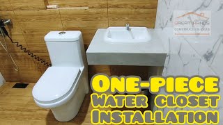 One-piece Water Closet Installation || Pag install Ng One-piece Water Closet by Great hands construction ideas 2,204 views 6 months ago 6 minutes, 44 seconds