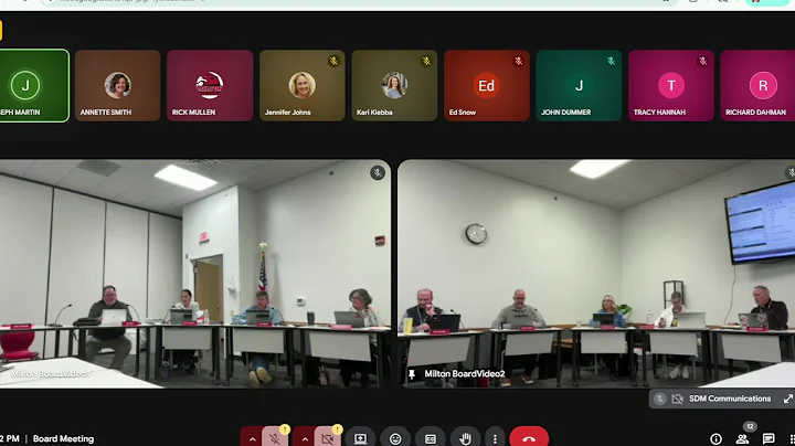 12-8-2025 (Pt 2 Return from Closed Session)  Regular Meeting of the SDM Board of Education