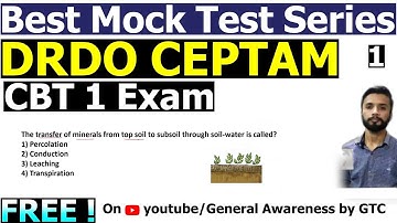 DRDO Ceptam CBT 1 MOCK TEST | Sample Paper | Drdo ceptam exam Preparation #1 #drdoceptam10