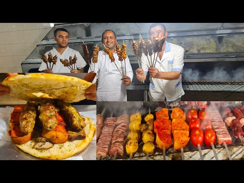 Uzbek Shashlik Kabab Best Shashlik Kabab in Samarkand Uzbekistan Street Food Mubashir Saddique