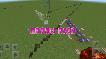 Arrow Rain Example in Minecraft with Command Blocks (P.E.)