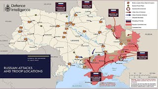 Map of hostilities in Ukraine from UK 10