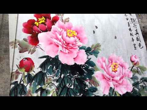 How to Paint Peony in Chinese painting