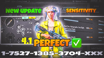 NEW UPDATE 4.1🔥BEST SENSITIVITYCODE + CONTROL SETTINGS BGMI/PUBGMOBILE