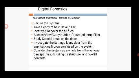 CS- Cyber Security-BE CSE-IT- Approaching a Computer Forensics Investigation