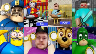 All Games BARRY PRISON RUN 2 IN REAL LIFE Roblox Digital Circus Hello Neighbor Minecraft Paw Patrol