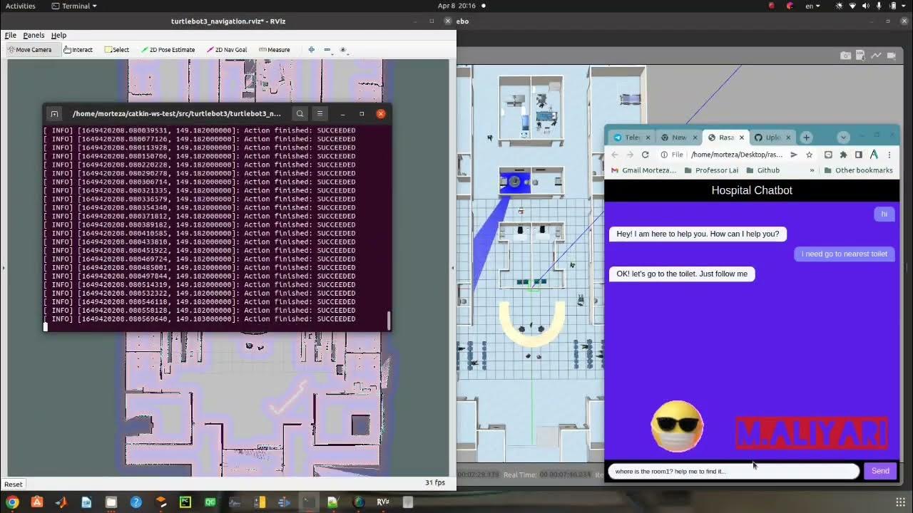 Wheelchair based on ROS1&Gazebo and Natural language processing YouTube