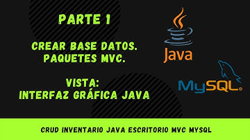 CRUD Inventario Java Parte 1 – Crear base datos MySQL, paquetes MVC e interfaz gráfica Java.