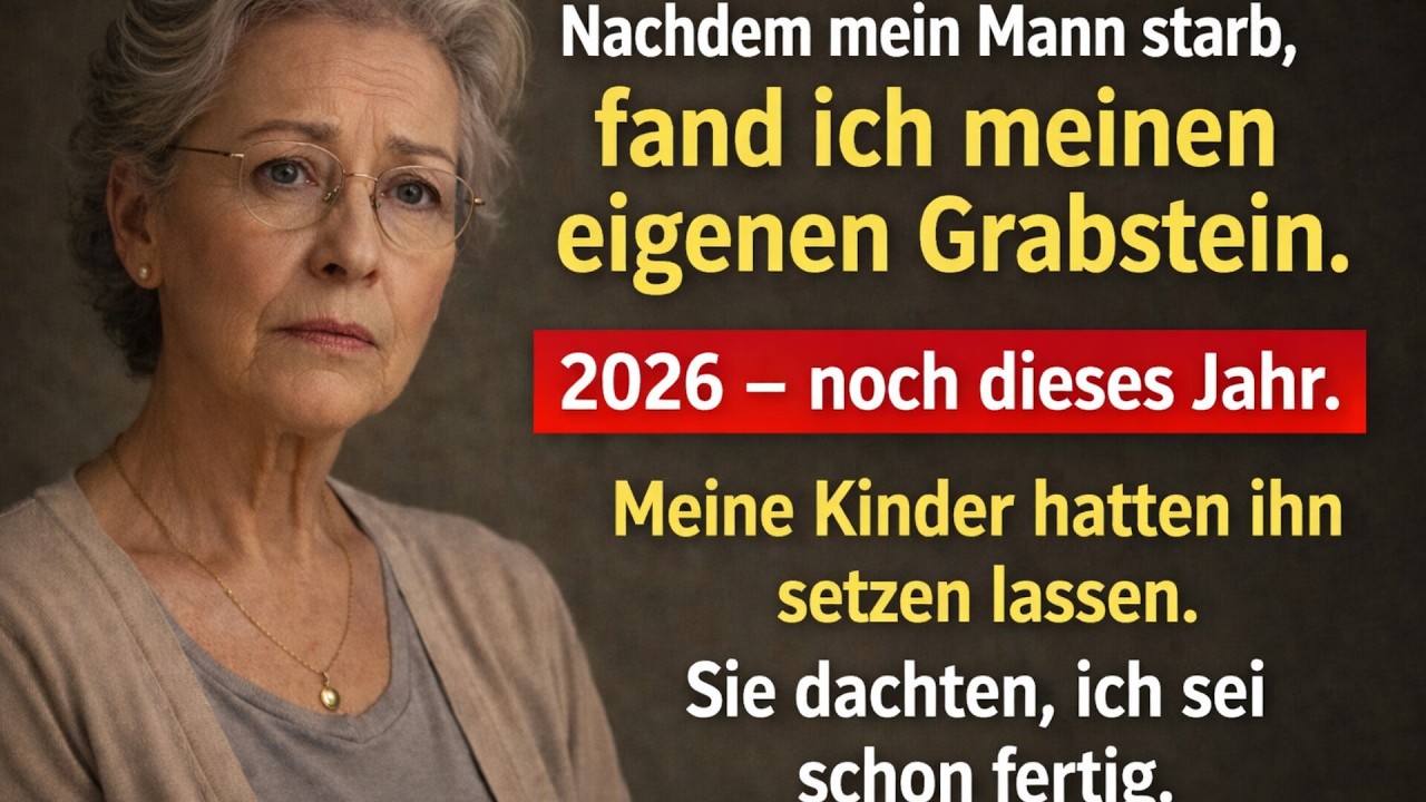Auf meinem Grabstein steht, ich sei 2026 gestorben, aber ich lebe noch