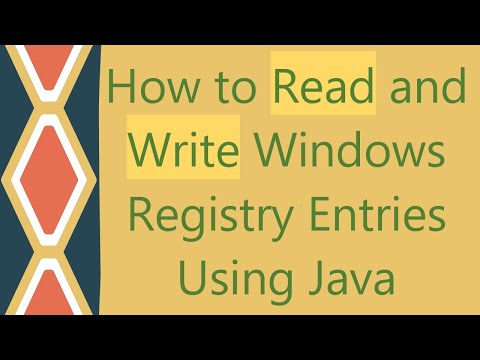 How to Read and Write Windows Registry Entries Using Java