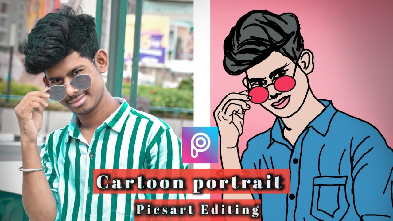 Amazing cartoon portrait Editing in Picsart like vector art! Picsart tutorial Step by Step YouTube