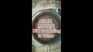 ASMR:Red Soft Dirt Crumbling in Water#oddlysatisfying #sandcementasmr #crumble #satisfying screenshot 2